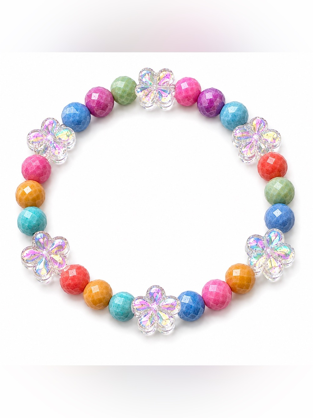 Handmade Multicolor Beaded Bracelet with Crystal Accents